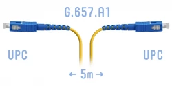 Патчкорд оптический SC/UPC SM G.657.A1 5 метров, 2мм