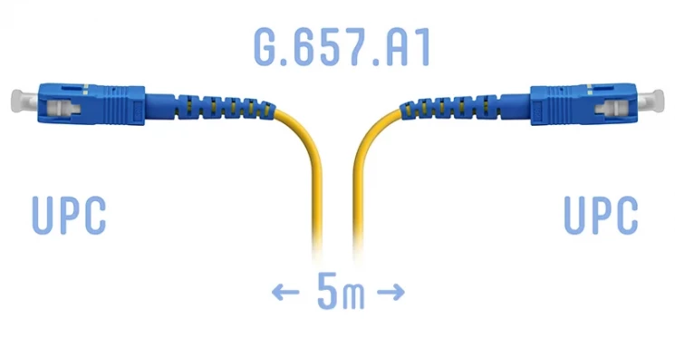 Патчкорд оптический SC/UPC SM G.657.A1 5 метров, 2мм