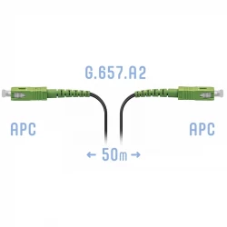 Патчкорд оптический FTTH SC/APC, кабель 604-02-01, 50 метров