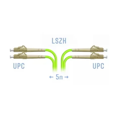 Патчкорд оптический LC/UPC-LC/UPC MM (OM5) Duplex 5 метров, 2мм