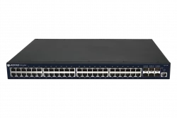 Управляемый PoE коммутатор уровня 3 BDCOM S3900-48P6X, 48x 10/100/1000BaseT PoE 802.3af/at до 740W, 6x 1/10GE SFP+, Hot Swap БП 1+1