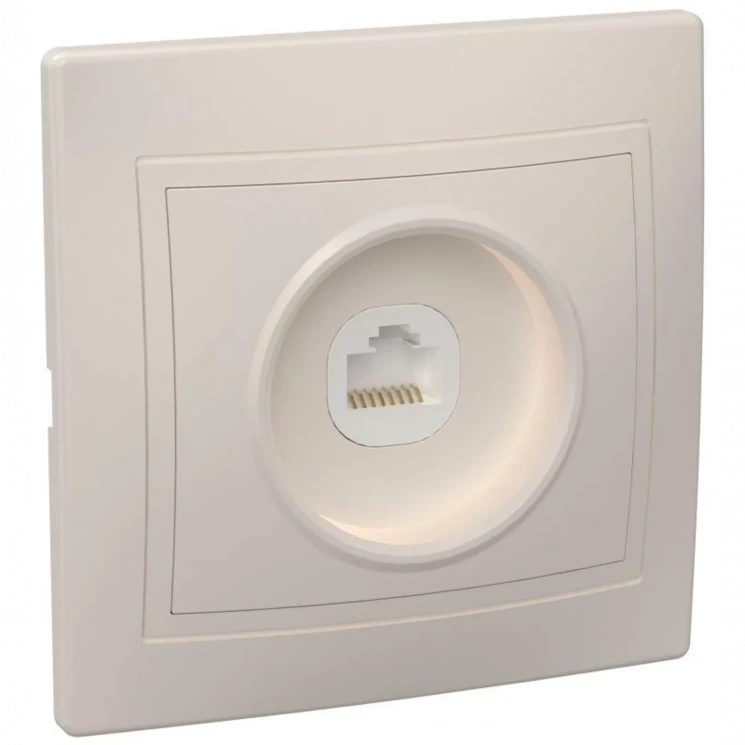 Розетка компьютерная 1-м СП Кварта РК10-ККм IP20 крем. IEK EKK10-K33-DM