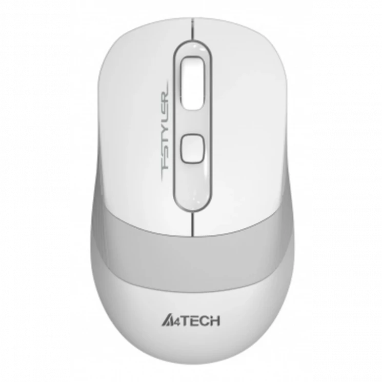 Мышь A4Tech Fstyler FG10S белый/серый оптическая (2000dpi) silent беспроводная USB для ноутбука (4but)