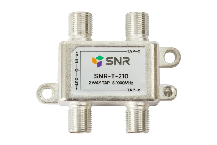 Ответвитель абонентский SNR-T-210 на 2 отвода вносимое затухание IN-TAP 10dB.
