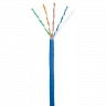 Кабель NETLAN U/UTP 4 пары, Кат.5e (Класс D), 100МГц, одножильный, BC (чистая медь), внутренний, PVC нг(B), синий, 305м