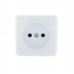 Розетка 1-м ОП Viola 16А IP20 без заземл. бел. LEZARD 751-0200-121