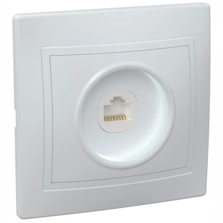 Розетка компьютерная 1-м СП Кварта РК10-КБ IP20 бел. IEK EKK10-K01-DM