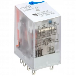 Реле интерфейсное ORM-1 4C 24В DC с LED и тест. кнопкой ONI ORM-1-4C-DC24V-L-B