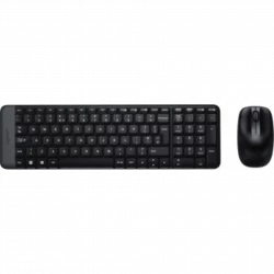 Клавиатура + мышь Logitech MK220 клав:черный мышь:черный USB беспроводная (920-003161)