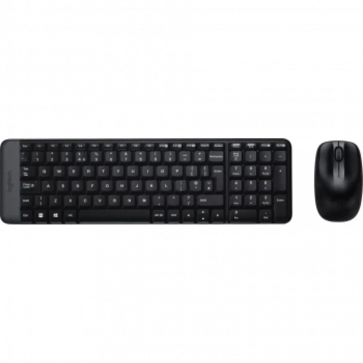 Клавиатура + мышь Logitech MK220 клав:черный мышь:черный USB беспроводная (920-003161)