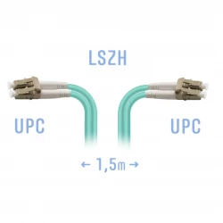 Патчкорд оптический B-Optix LC/UPC MM Duplex 1,5 метра