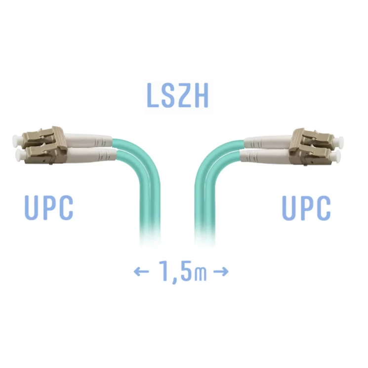 Патчкорд оптический B-Optix LC/UPC MM Duplex 1,5 метра