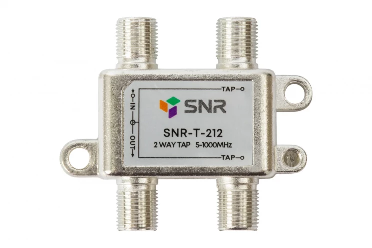 Ответвитель абонентский SNR-T-212 на 2 отвода, вносимое затухание IN-TAP 12dB.