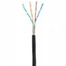 Кабель NETLAN U/UTP 4 пары, Кат.5e (Класс D), 100МГц, одножильный, BC (чистая медь), внешний, PE до -40C, черный, 305м