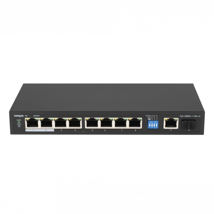 Неуправляемый 8 портовый PoE коммутатор PUS-TS08-115M v2