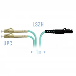 Патчкорд оптический LC/UPC-MTRJ MM Duplex 1 метр, 2мм