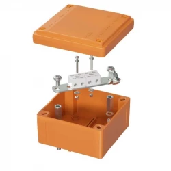 Коробка ответвительная FS 100х100х50мм 4р 450В 6А 4кв.мм с гладкими стенками и клеммн. IP56 пластик.