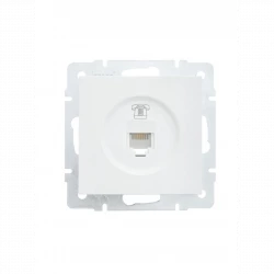 Розетка телефонная СП Vesna евро стандарт механизм бел. LEZARD 742-0288-137