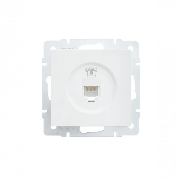 Розетка телефонная СП Vesna евро стандарт механизм бел. LEZARD 742-0288-137