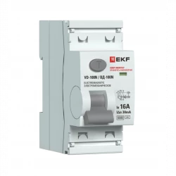 Выключатель дифференциального тока 2п 16А 30мА тип AC 6кА ВД-100N электромех. PROxima EKF E1026M1630