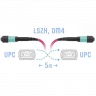 Патчкорд оптический MPO/UPC FF MM (50/125 OM4), 8 волокон, 5 метра (Cross)
