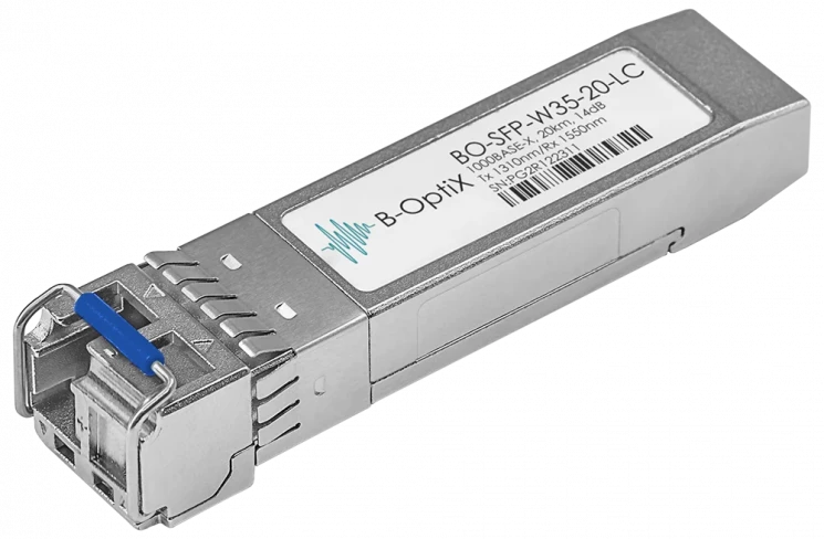 Модуль B-OptiX SFP WDM, дальность до 20км LC (14dB), 1310нм