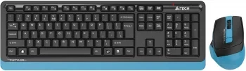 Клавиатура + мышь A4Tech Fstyler FG1035 клав:черный/синий мышь:черный/синий USB беспроводная Multimedia (FG1035 NAVY BLUE)