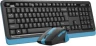 Клавиатура + мышь A4Tech Fstyler FG1035 клав:черный/синий мышь:черный/синий USB беспроводная Multimedia (FG1035 NAVY BLUE)