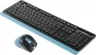 Клавиатура + мышь A4Tech Fstyler FG1035 клав:черный/синий мышь:черный/синий USB беспроводная Multimedia (FG1035 NAVY BLUE)