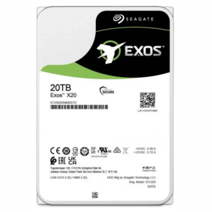 Жесткий диск HDD Seagate Exos X20 20TB SAS 7200 512e/4Kn 256MB