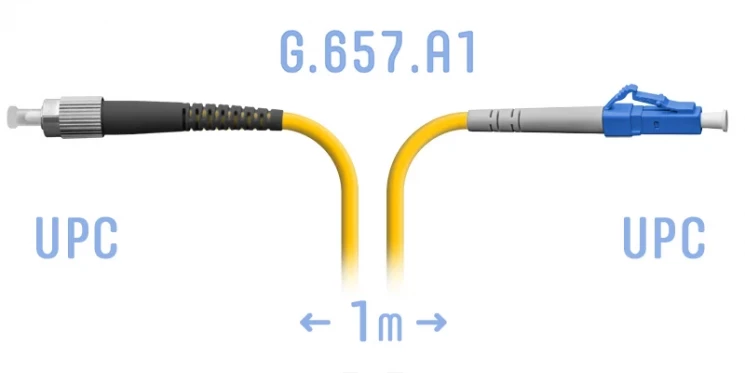 Патчкорд оптический LC/UPC-FC/UPC SM G.657.A1 1 метр