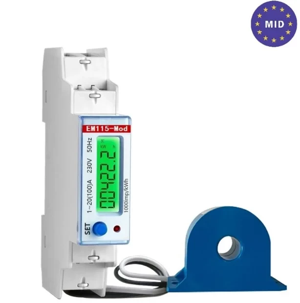 Счётчик электрической энергии EM115-MOD интерфейс RS485 MODBUS крепление DIN