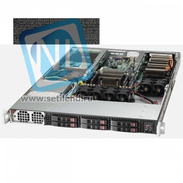 Сервер Supermicro SYS-1017GR-TF, 1 процессор Intel Xeon 6C E5-2630Lv2 2.40GHz, 64GB DRAM