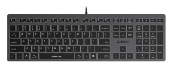 Клавиатура A4Tech Fstyler FX60 серый USB slim LED (FX60 GREY / WHITE)