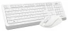Клавиатура + мышь A4Tech Fstyler FG1012 клав:белый мышь:белый USB беспроводная Multimedia (FG1012 WHITE)