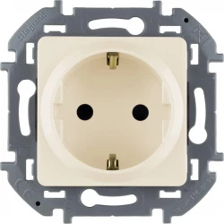 Розетка 1-м СП Inspiria 16А IP20 250В 2P+E защ. шторки немецк. стандарт механизм сл. кость Leg 67373