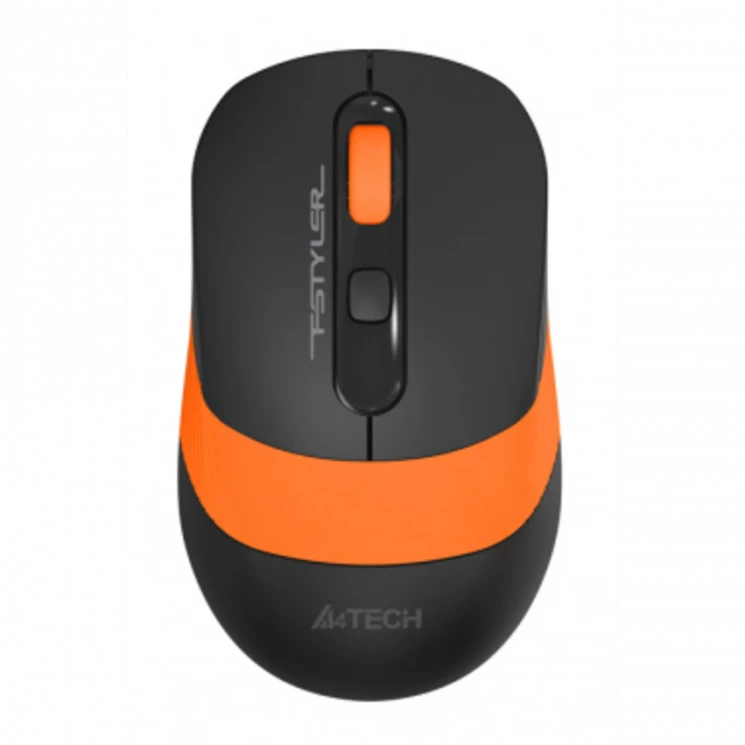 Мышь A4Tech Fstyler FG10 черный/оранжевый оптическая (2000dpi) беспроводная USB (4but)