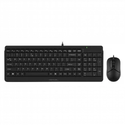 Клавиатура + мышь A4Tech Fstyler F1512 клав:черный мышь:черный USB (F1512 BLACK)