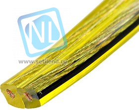 SCT-25-2.50,акуст.кабель 2х2.50мм кв.c басжилой,луж., желт-прозр.,100м