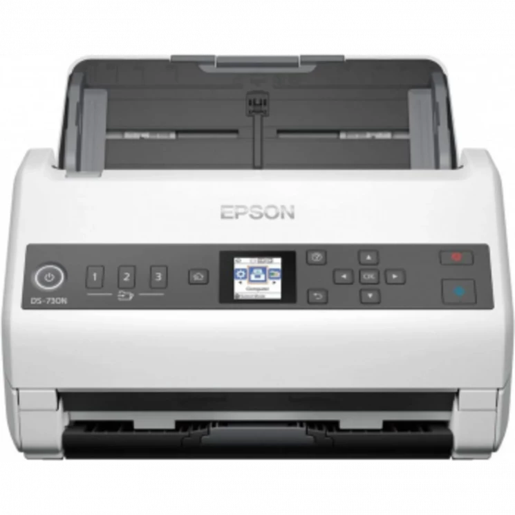 Сканер планшетный/протяжный Epson WorkForce DS-730N (B11B259401/B11B259502) A4 белый