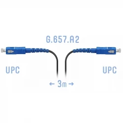 Патчкорд оптический FTTH SC/UPC, кабель 604-02-01, 3 метра