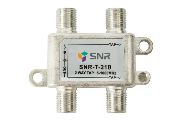 Ответвитель абонентский SNR-T-218 на 2 отвода, вносимое затухание IN-TAP 18dB.