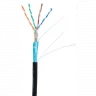Кабель NETLAN F/UTP 4 пары, Кат.5e (Класс D), 100МГц, одножильный, BC (чистая медь), внешний, PE до -40C, черный, 305м