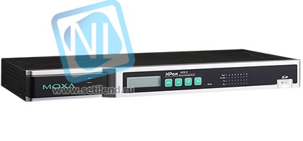 NPort 6650-8 Сервер последовательных интерфейсов с криптозащитой, 8xRS-232/422/485, разъем SD/MMC, 100...240В, с адаптером питания MOXA