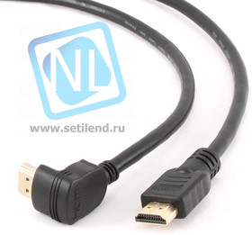 HDC1.8, Кабель HDMI (M) - HDMI (M), вер. 1.4, поддержка Ethernet/3D, угловой разъем, 1.8м