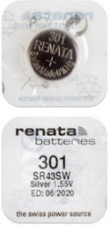 RENATA SR43SW 301 (0%Hg), Элемент питания