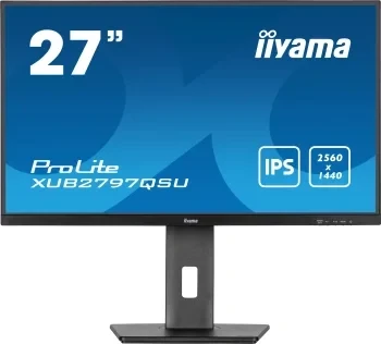Монитор Iiyama 27" ProLite XUB2797QSU-B2 черный IPS LED 1ms 16:9 HDMI M/M матовая HAS Piv 1300:1 300