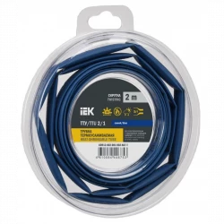 Трубка термоусадочная ТТУ нг-LS 2/1 син. (уп.2м) IEK UDR12-002-001-002-K07-T
