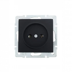 Розетка 1-м СП Vesna без заземл. ПБТ механизм черн. бархат LEZARD 742-4288-121B