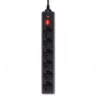 Сетевой фильтр Buro 600SH-5-B 5м (6 розеток) черный (коробка)